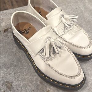 Doc Martens White Tassel Loafers